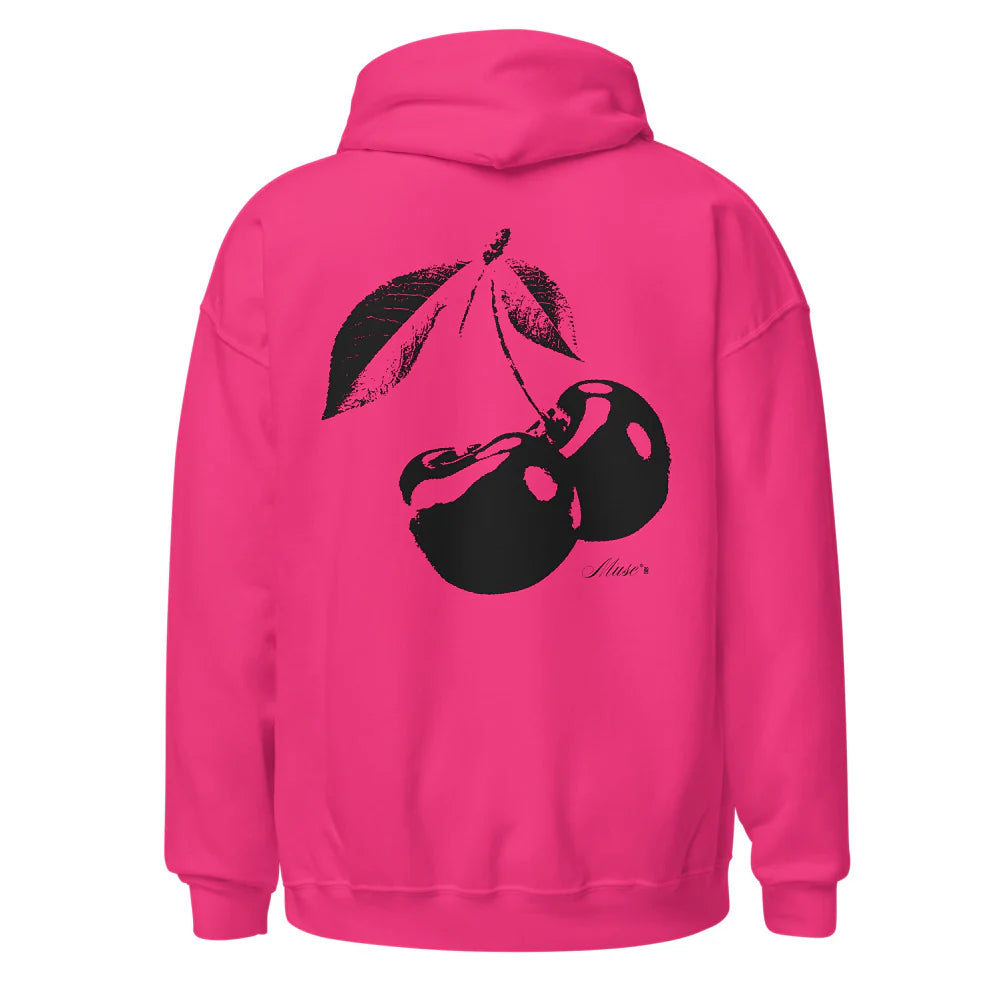 Cherry Muse Premium Hoodie in Hot Punch